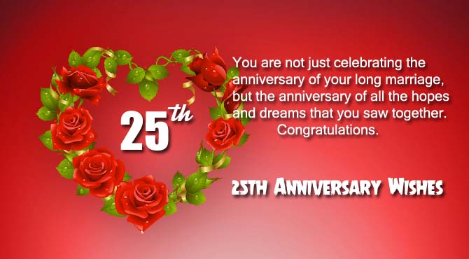 25th Wedding Anniversary Wishes And Messages Buzztowns