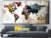 A Large World Map As Art Large World Map As Art