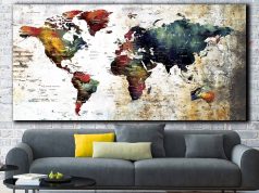 A Large World Map As Art Large World Map As Art