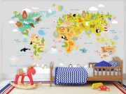 Children’s World Map Wallpaper Makes The Perfect Educational Setting Children’s World Map Wallpaper