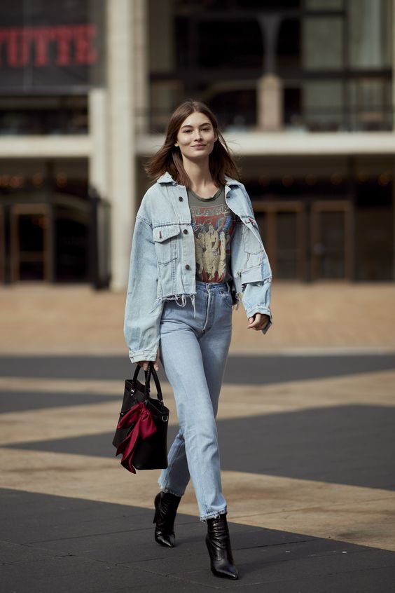 Denim jacket with Jeans-Top-movie-date