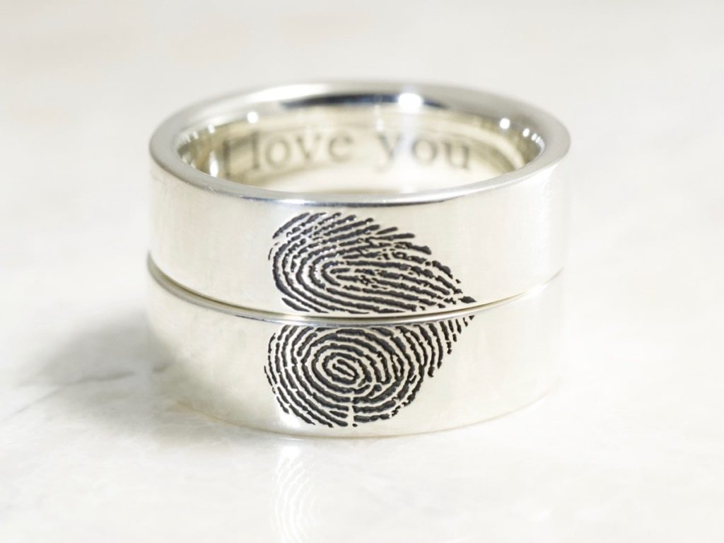 Fingerprint Wedding Rings for Couples