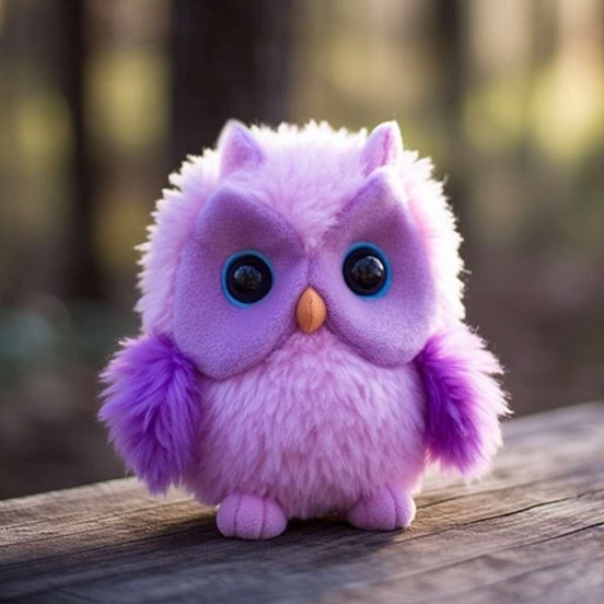 Adorable Cute Purple Owl Stuffed Animal