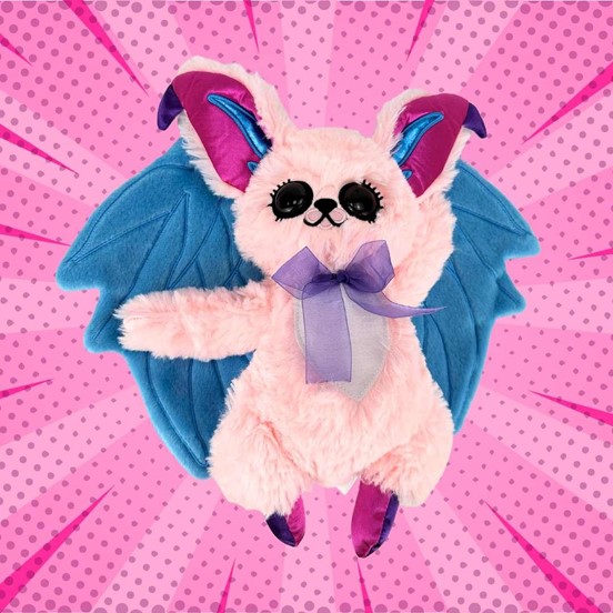 Cute Pink Fluffy Bat Stuffed Animal