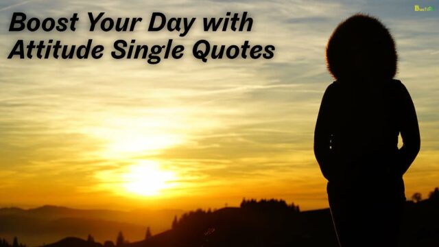 Boost Your Day with Attitude Single Quotes