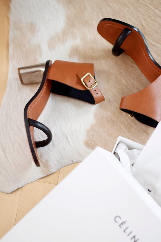 Heeled Sandals with Architectural Flair