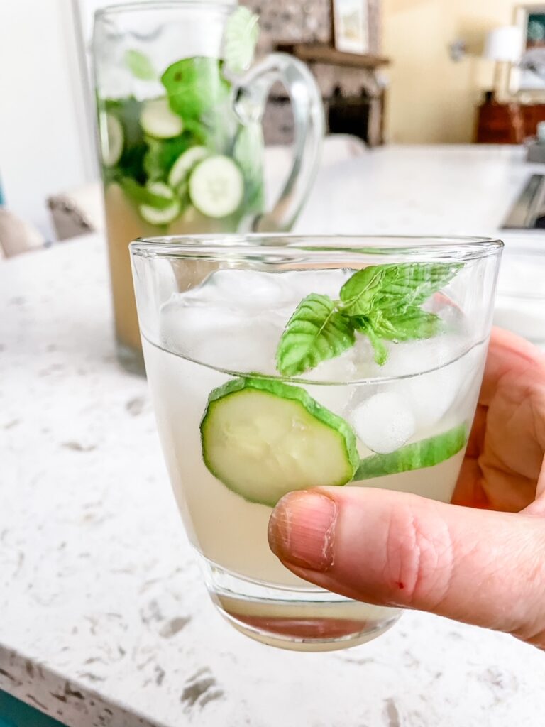 Cucumber Mint Cooler with a Hint of Basil