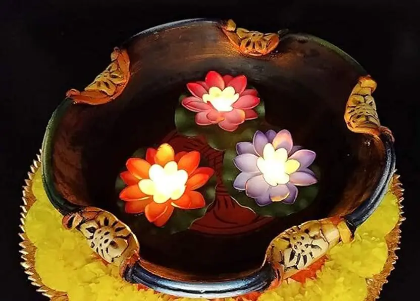 Lotus Flowers Sensor Led Tea Light Candle
