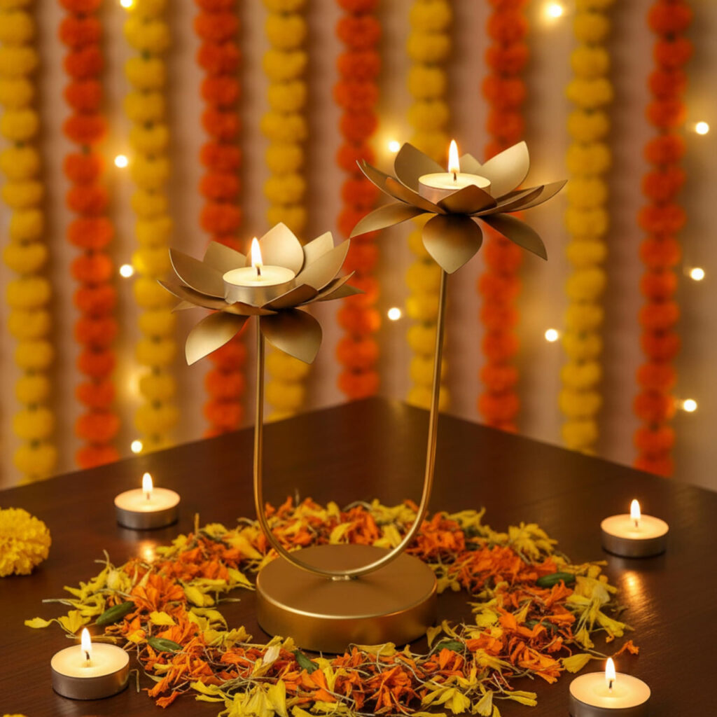 Lotus Tealight Candle Holder for Home Decoration 