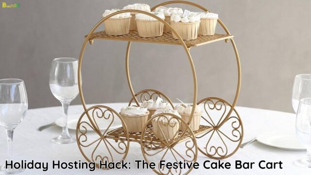 Holiday Hosting Hack The Festive Cake Bar Cart