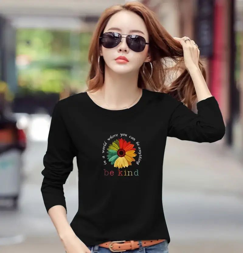 Round Neck Pure Cotton Black T-Shirt