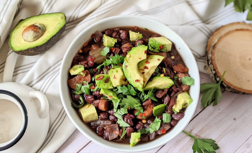 Black Bean Soup with Avocado