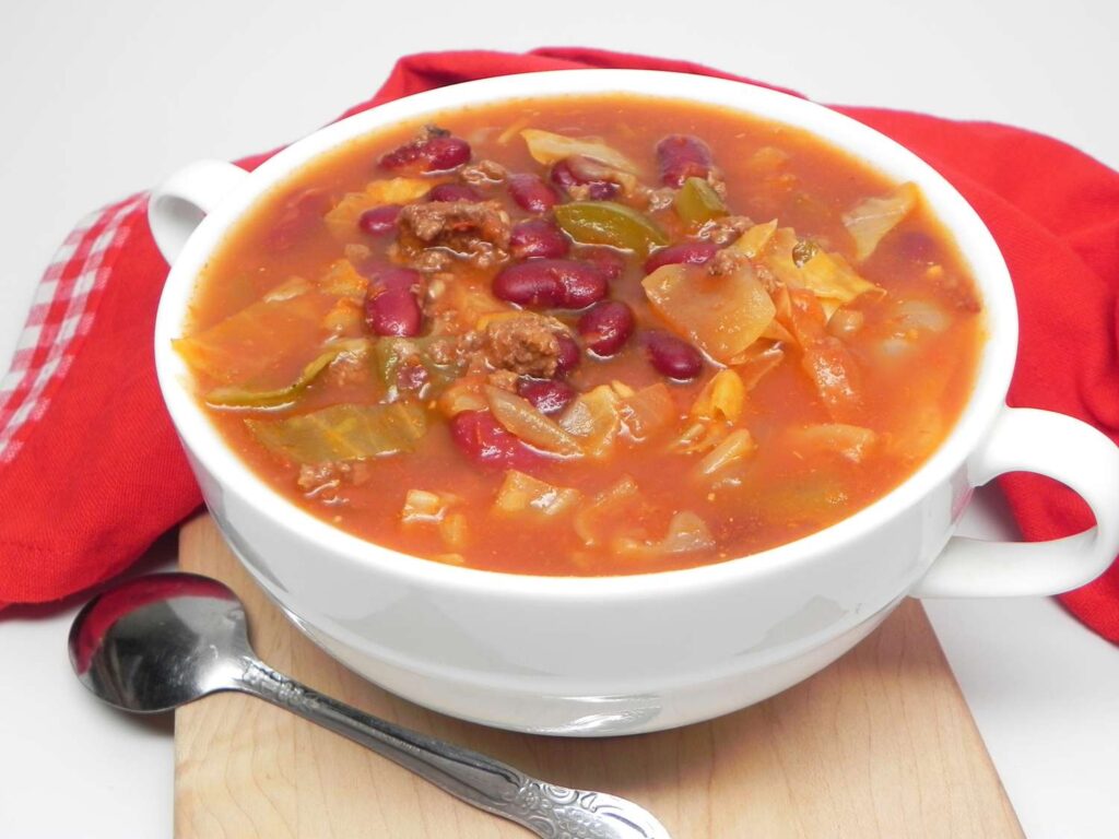Cabbage Soup with Lean Ground Beef