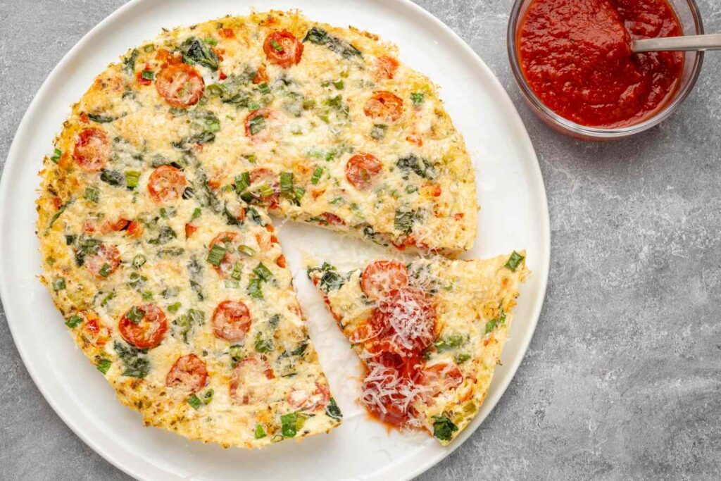 Egg White Frittata with Mushrooms and Peppers