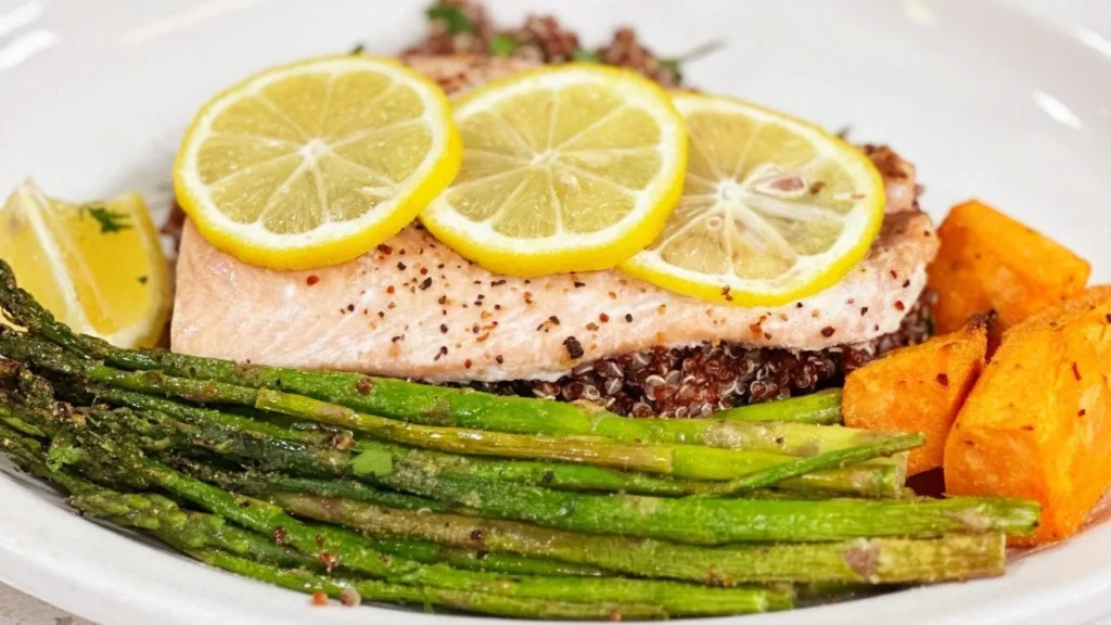 Lemon Herb Grilled Salmon with Asparagus