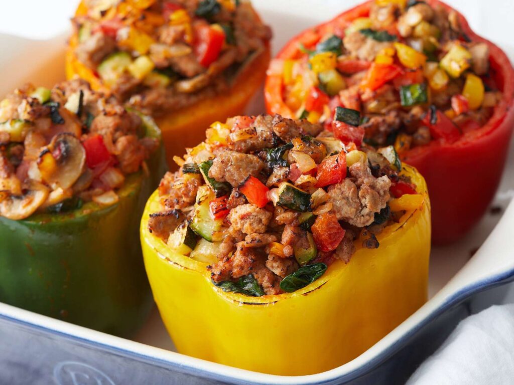 Stuffed Bell Peppers (Turkey and Black Beans)
