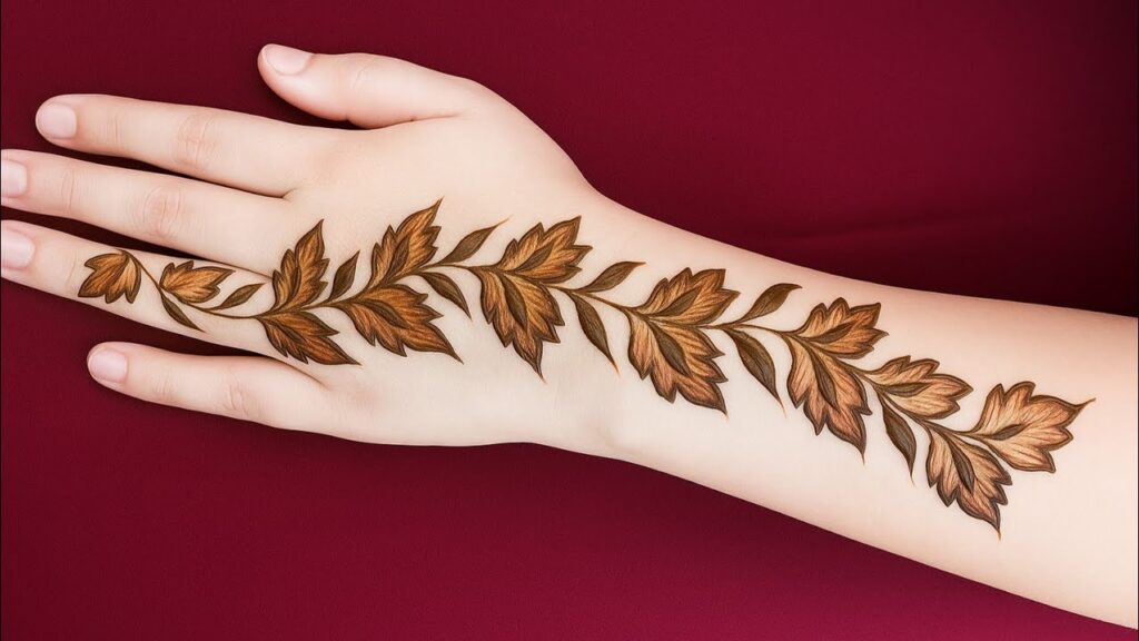 Leafy Vine Mehndi Design