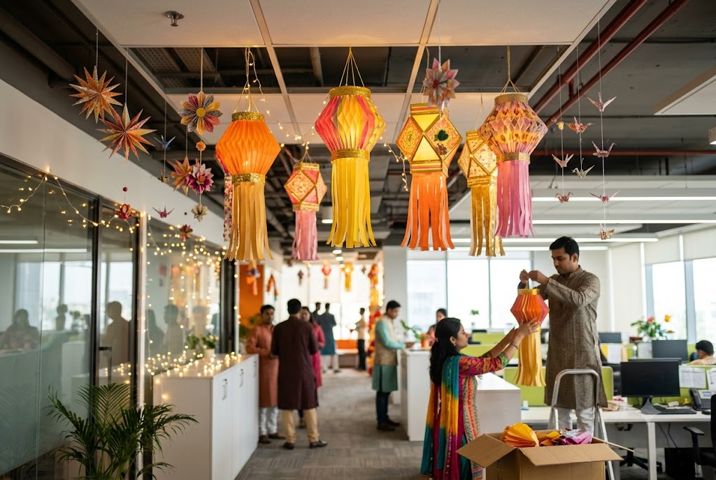 Paper Lanterns and Origami Hangings