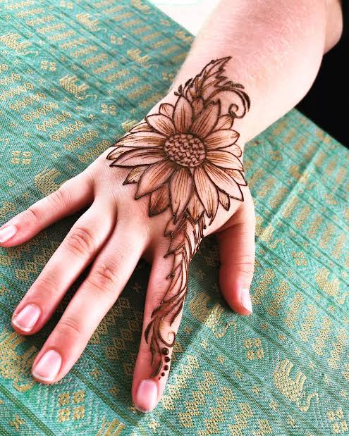 Sunflower Mehndi Design